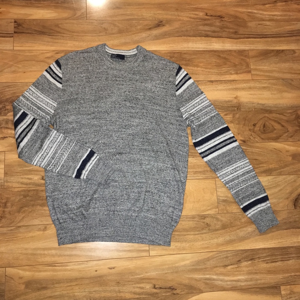 Gap Sweater,  Men’s L. Grey/White/Navy